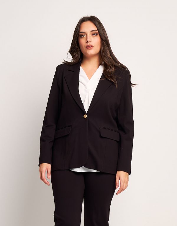 Giacca con revers e pattine