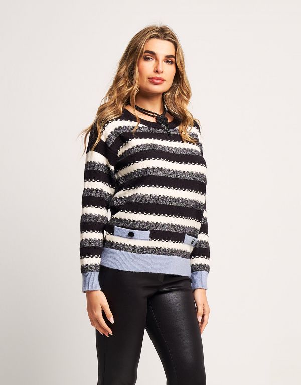 Maglione a righe