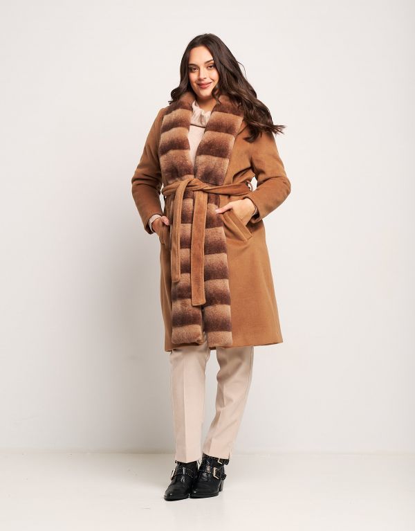 Cappotto con bordura in...