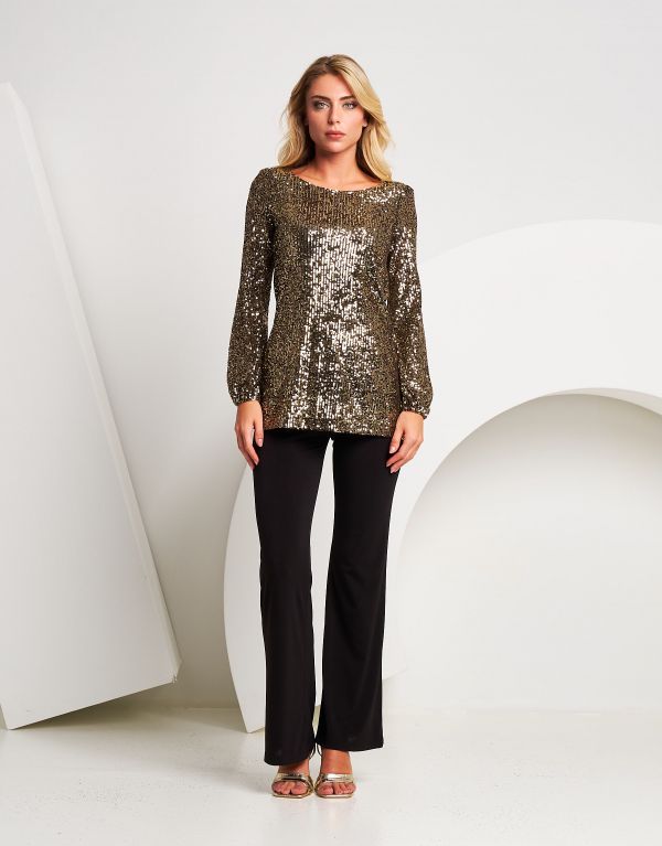 Casacca in paillettes oro