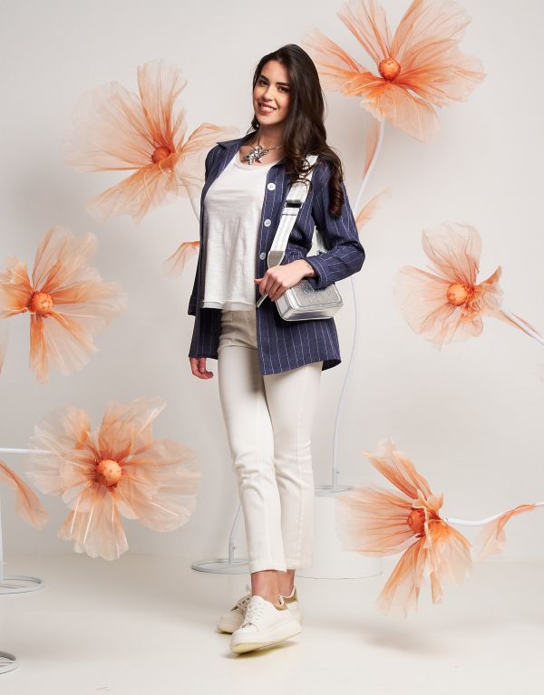 Giacca camicia in denim...
