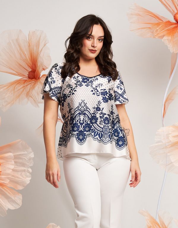 Casacca in fantasia pizzo
