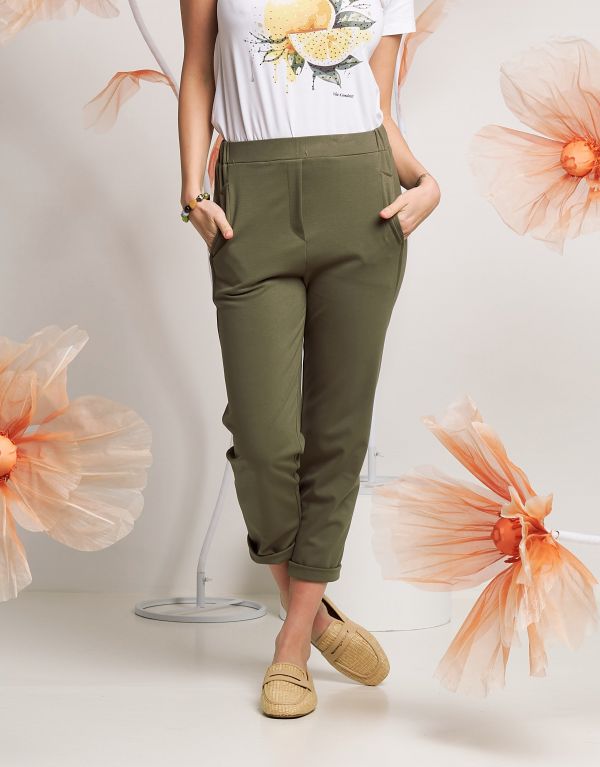Pantalone con elastico e...