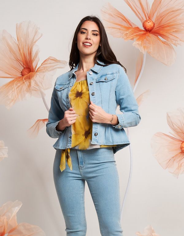 Giubbino in jeans con...