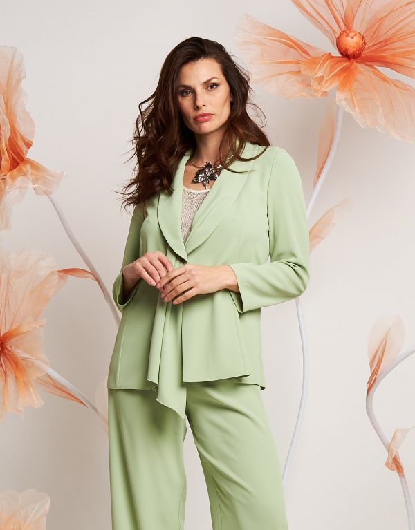 Giacca con scollo drappeggiato