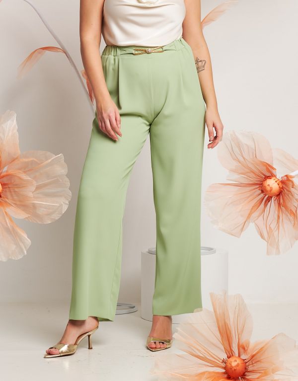 Pantalone con dettaglio in...