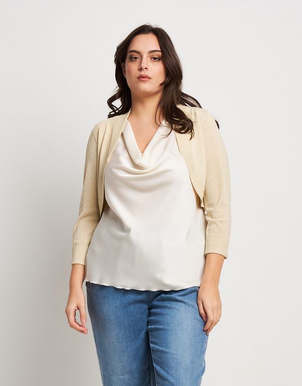 Bolerino stondato in lurex