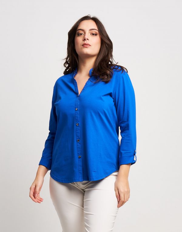 Camicia con borchie sullo...