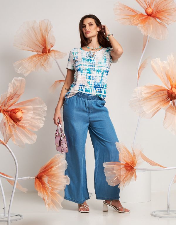 Pantalone largo con...