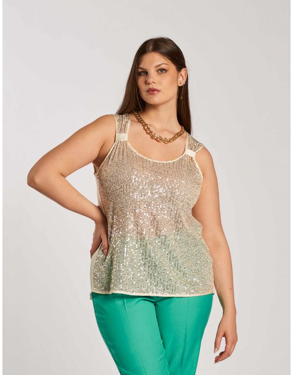 Top con paillettes