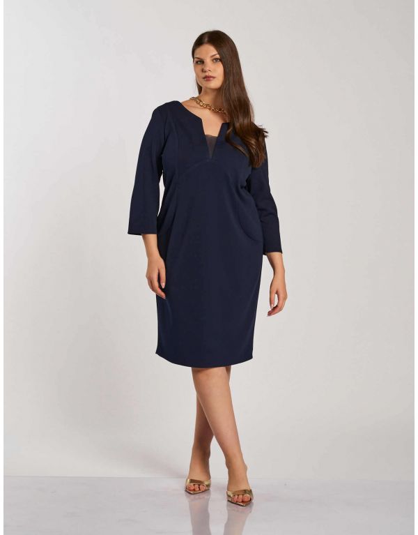 Vestito in scuba crepe con...
