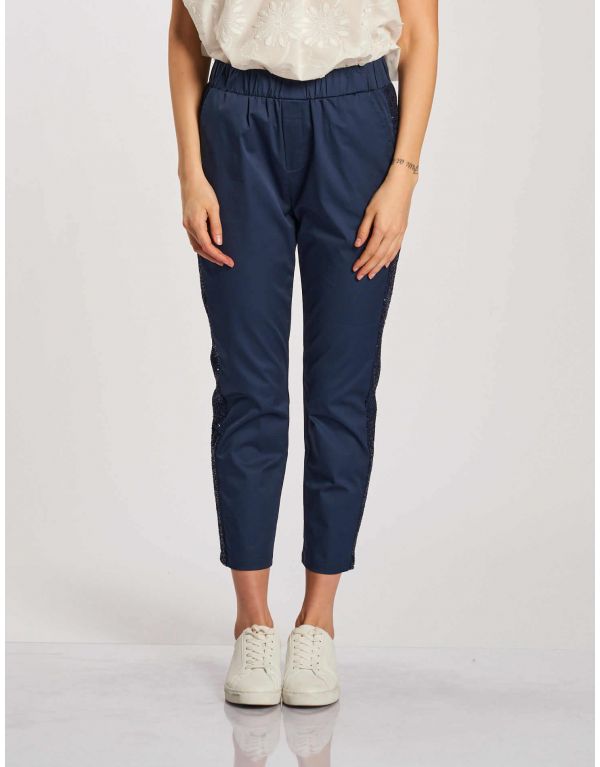 Pantalone con banda in...