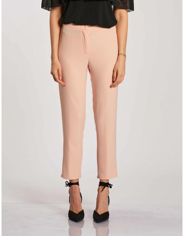 Pantalone fluido con zip e...