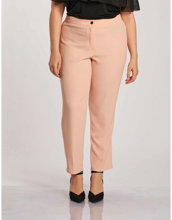 Pantalone fluido con zip e...