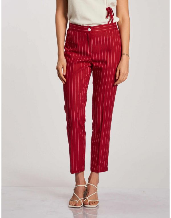 Pantalone gessato con...