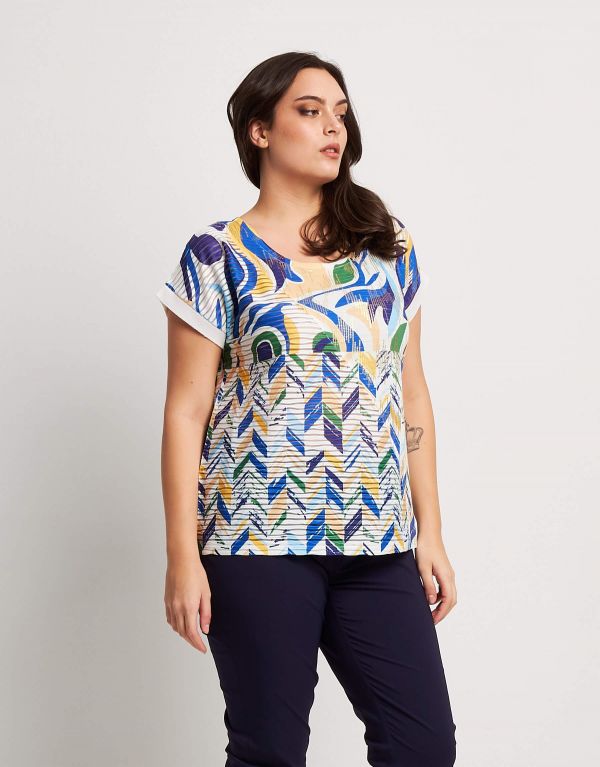 T-shirt con lamina e...
