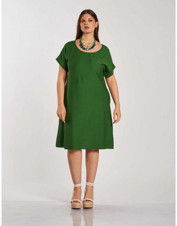 Vestito corto svasato con...