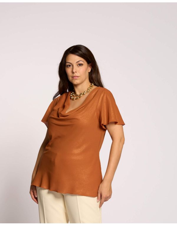 Top in georgette laminata...