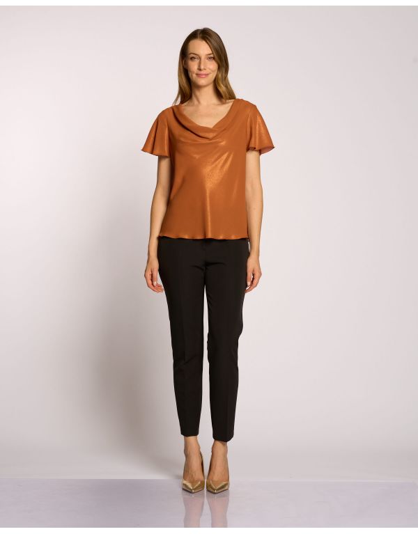 Top in georgette laminata...