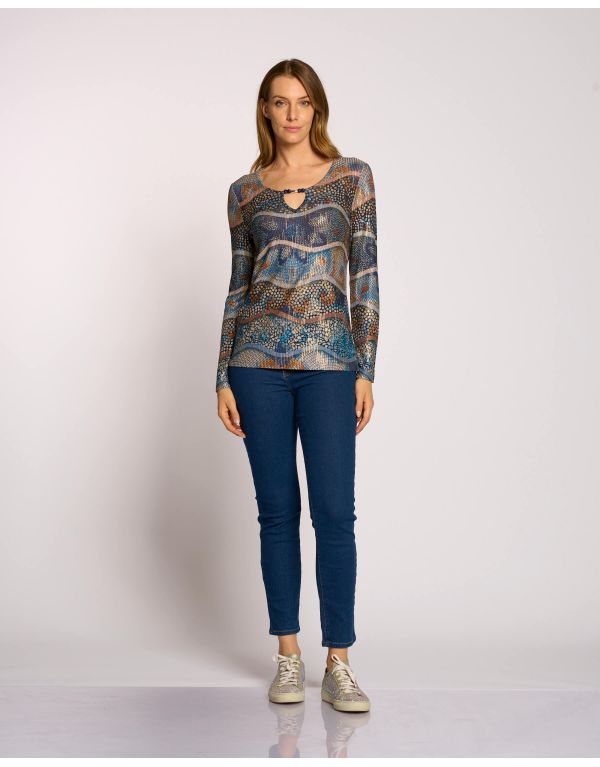 Maglia lurex con dettaglio...