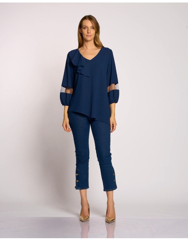Casacca con volants e tulle