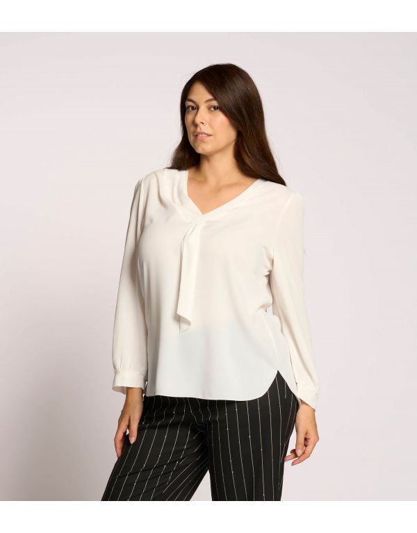 Casacca con scollo a V e...