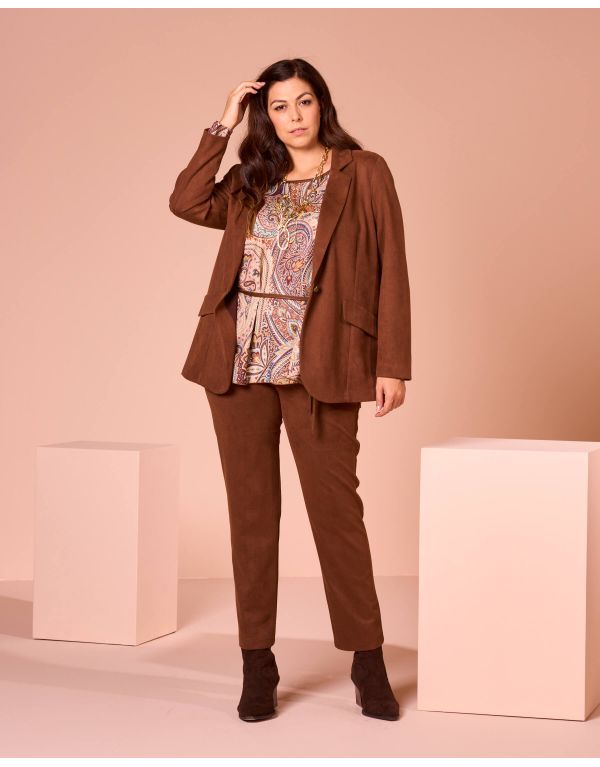Pantalone in velluto con...