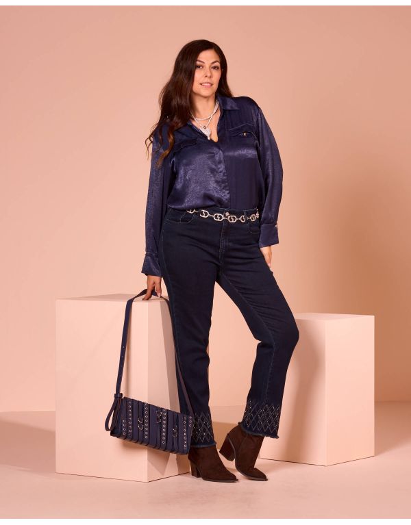 Camicia in raso con...