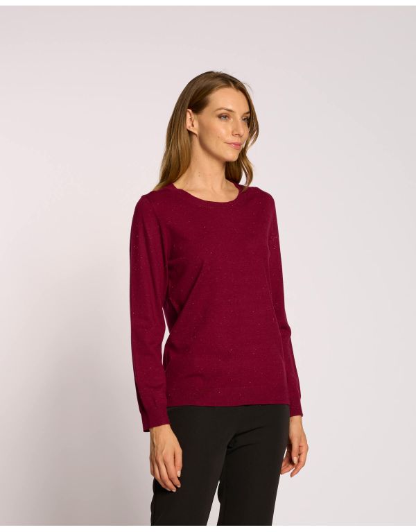 Maglia girocollo con lurex