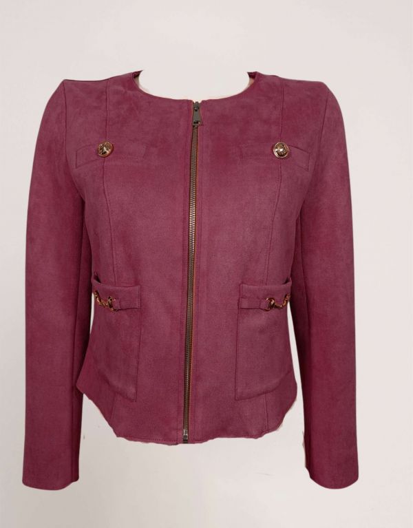 Giacca in ecousede con zip...