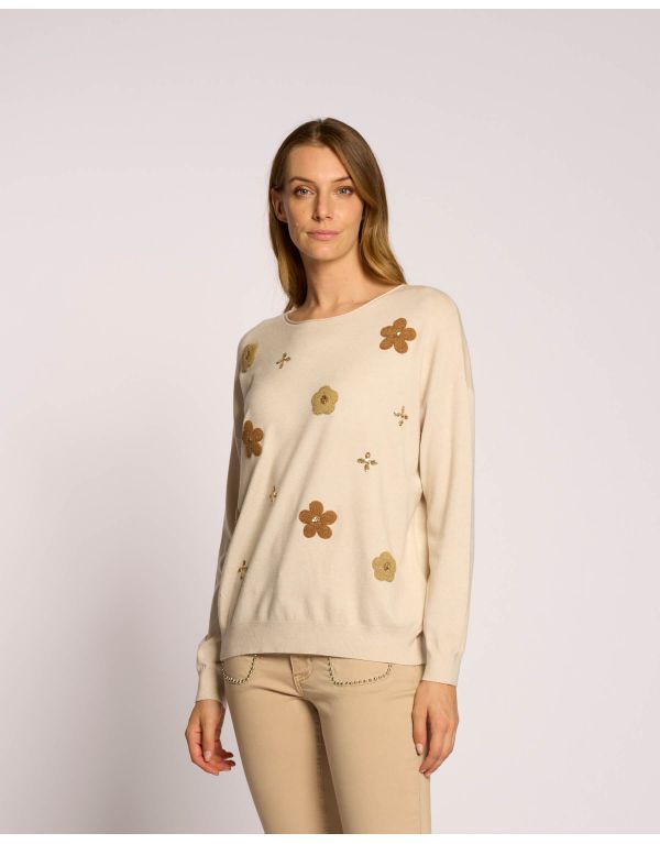 Maglia con intarsi frontali