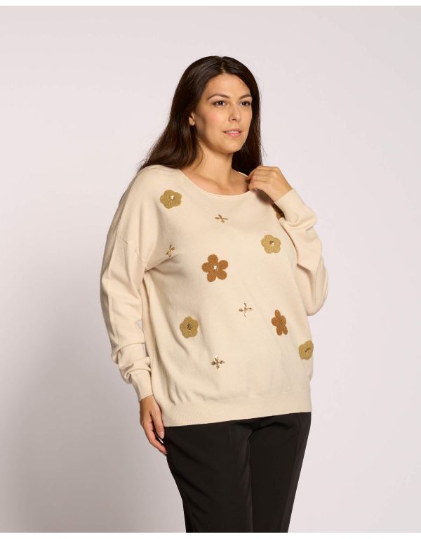 Maglia con intarsi frontali