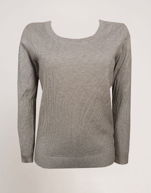 Maglia lurex con pattern onde