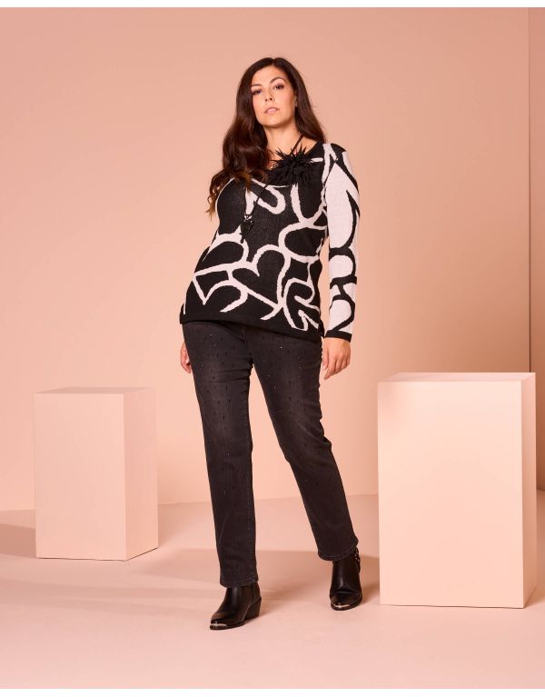Maglia jacquard con motivo...