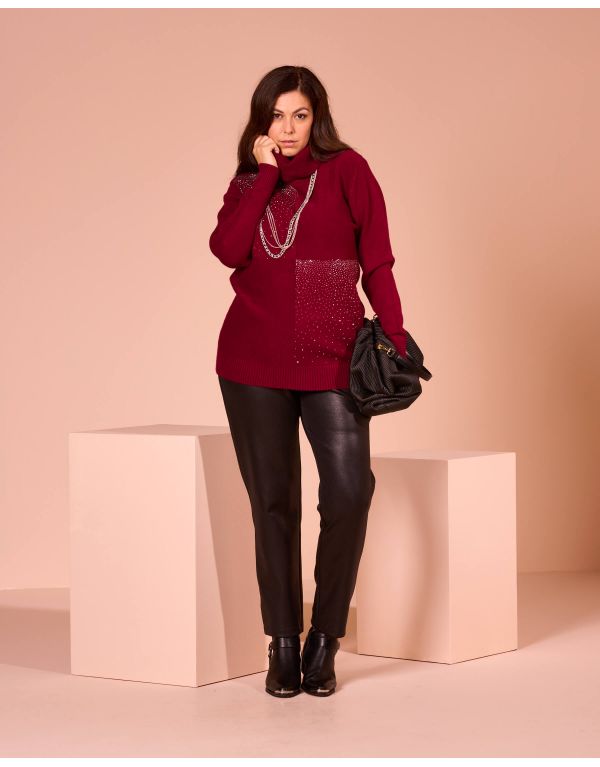 Pantalone con motivo finta...