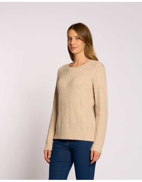 Maglione a trecce con...