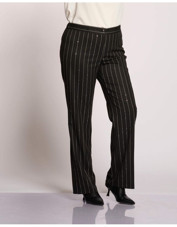Pantalone in gessato con...