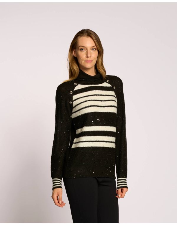 Maglia a righe in filato...