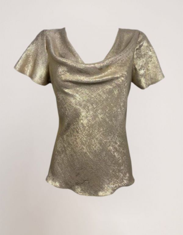 Top laminato con scollo a...