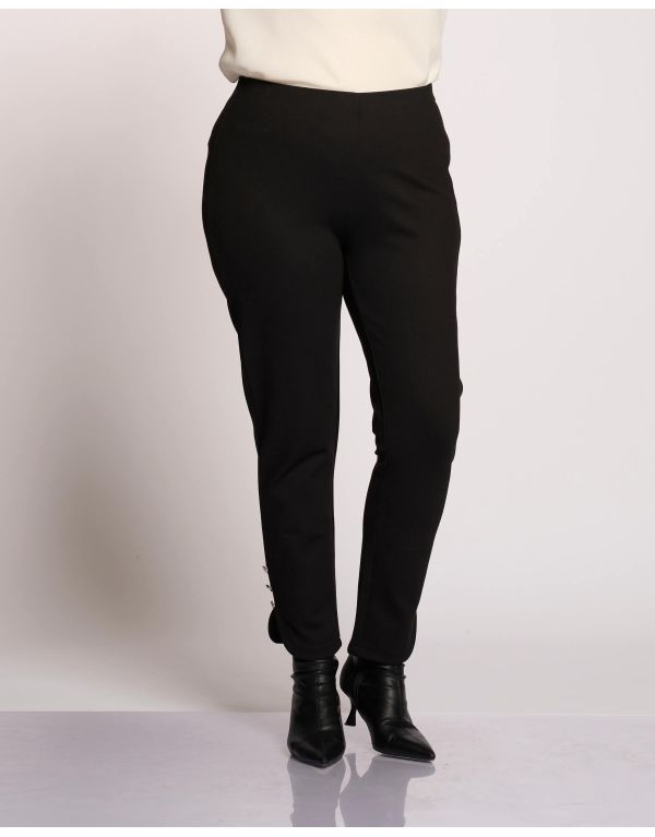 Leggins con spacco e bottoni