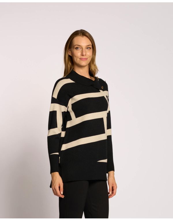 Maglia con collo alto e...