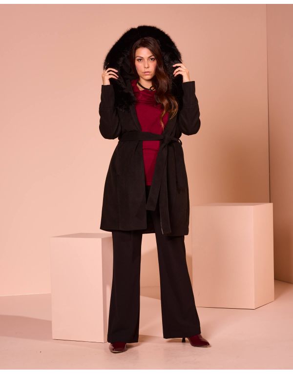 Cappotto con cintura e...