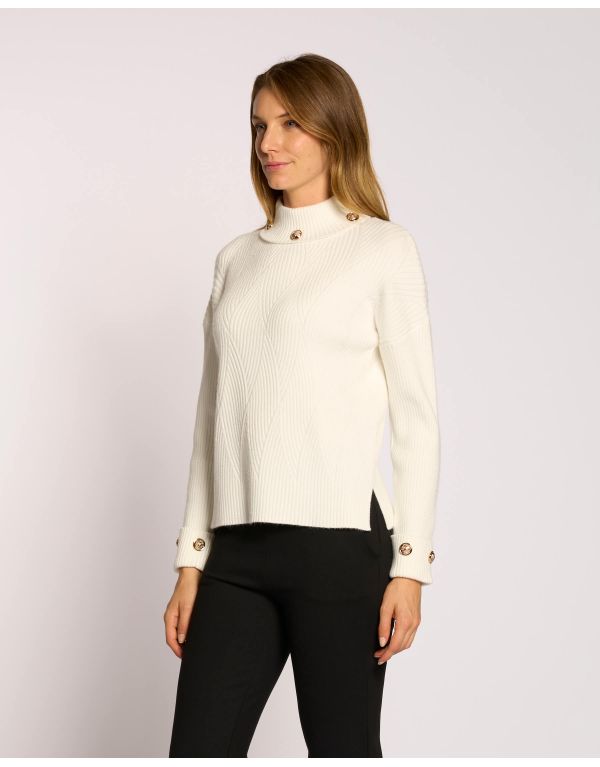 Maglione con lavorazione e...