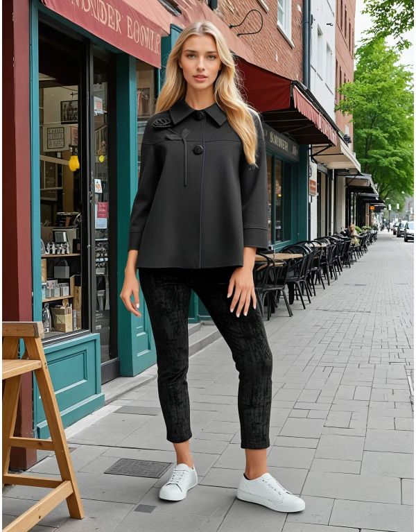 Pantalone in velluto con...