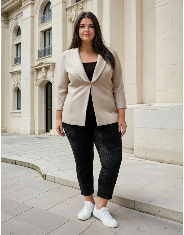 Pantalone in velluto con...