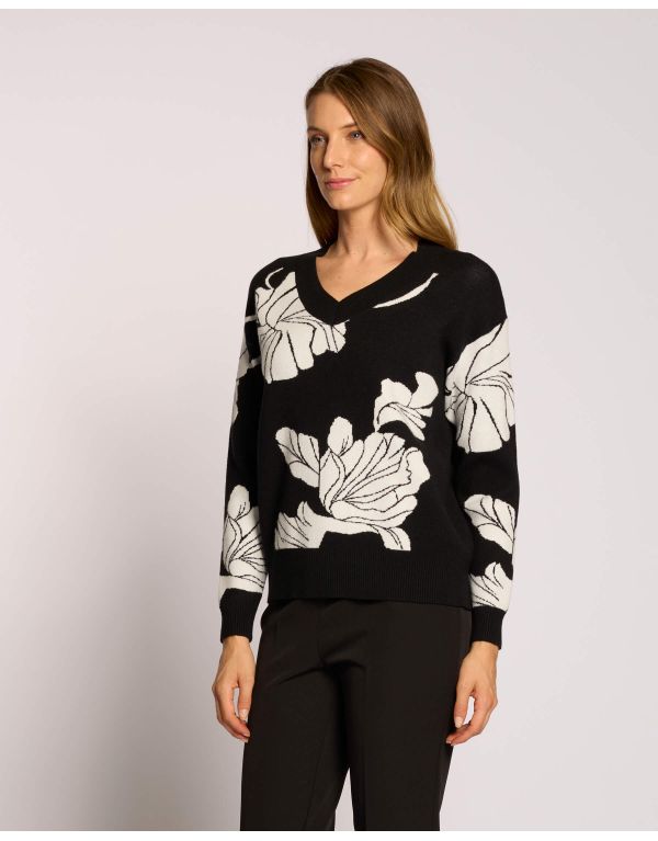 Maglione spalla scesa con...