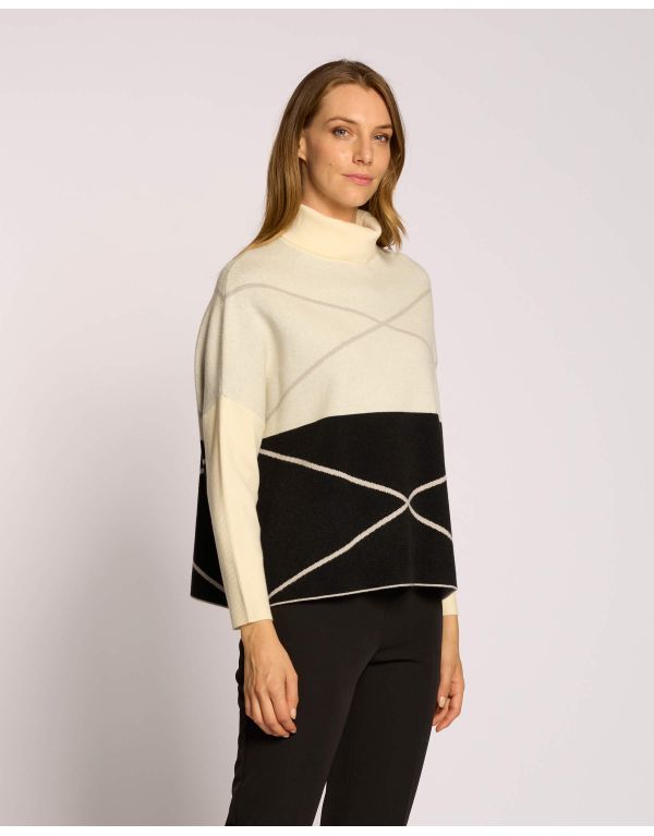 Maglia oversize con collo alto