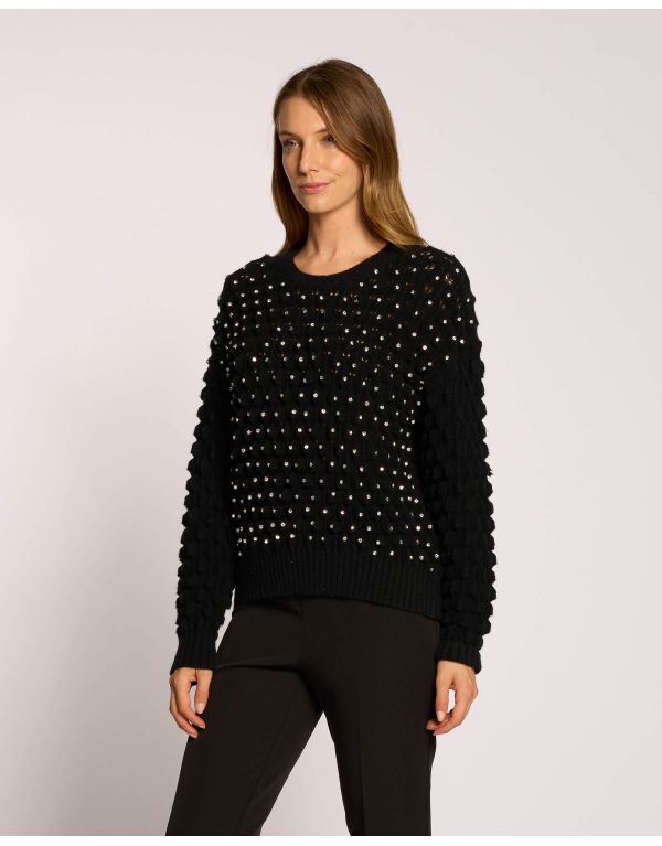 Maglia a squame con diamanti