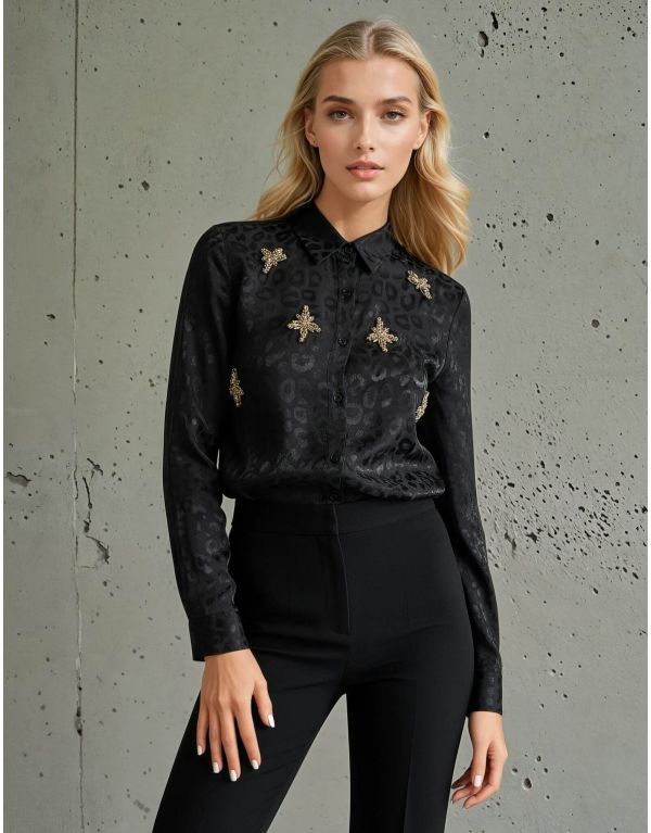 Camicia in raso con...