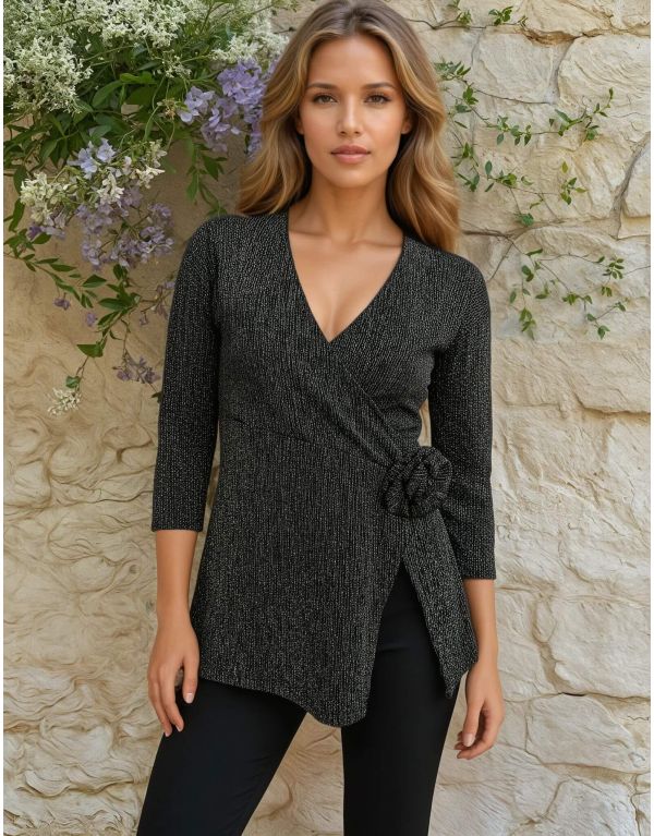 T-shirt incrociata con...